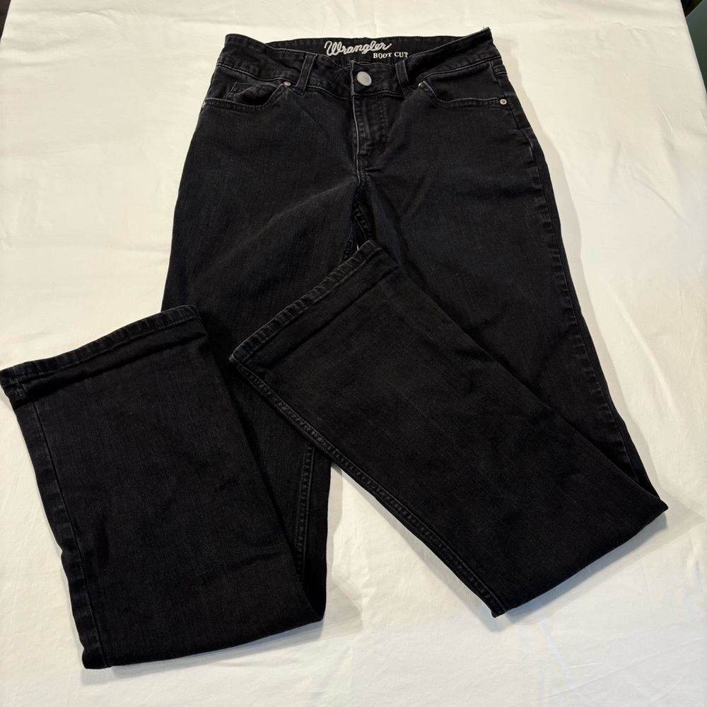 Wrangler Women's Dark Black Boot Cut Jeans